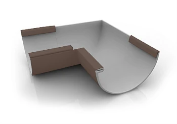 Геометрический угол внутренний 90°с уплотнителем шоколадно-коричневый Ruplast 